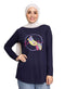 Indigo Printed Long - Sleeve Design 38 - Khotwh